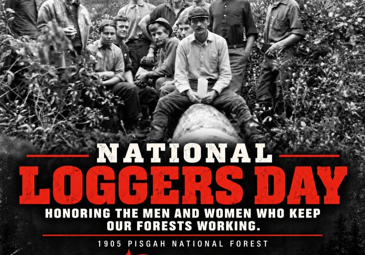 Vintage Logging Crew Poster National Loggers Day